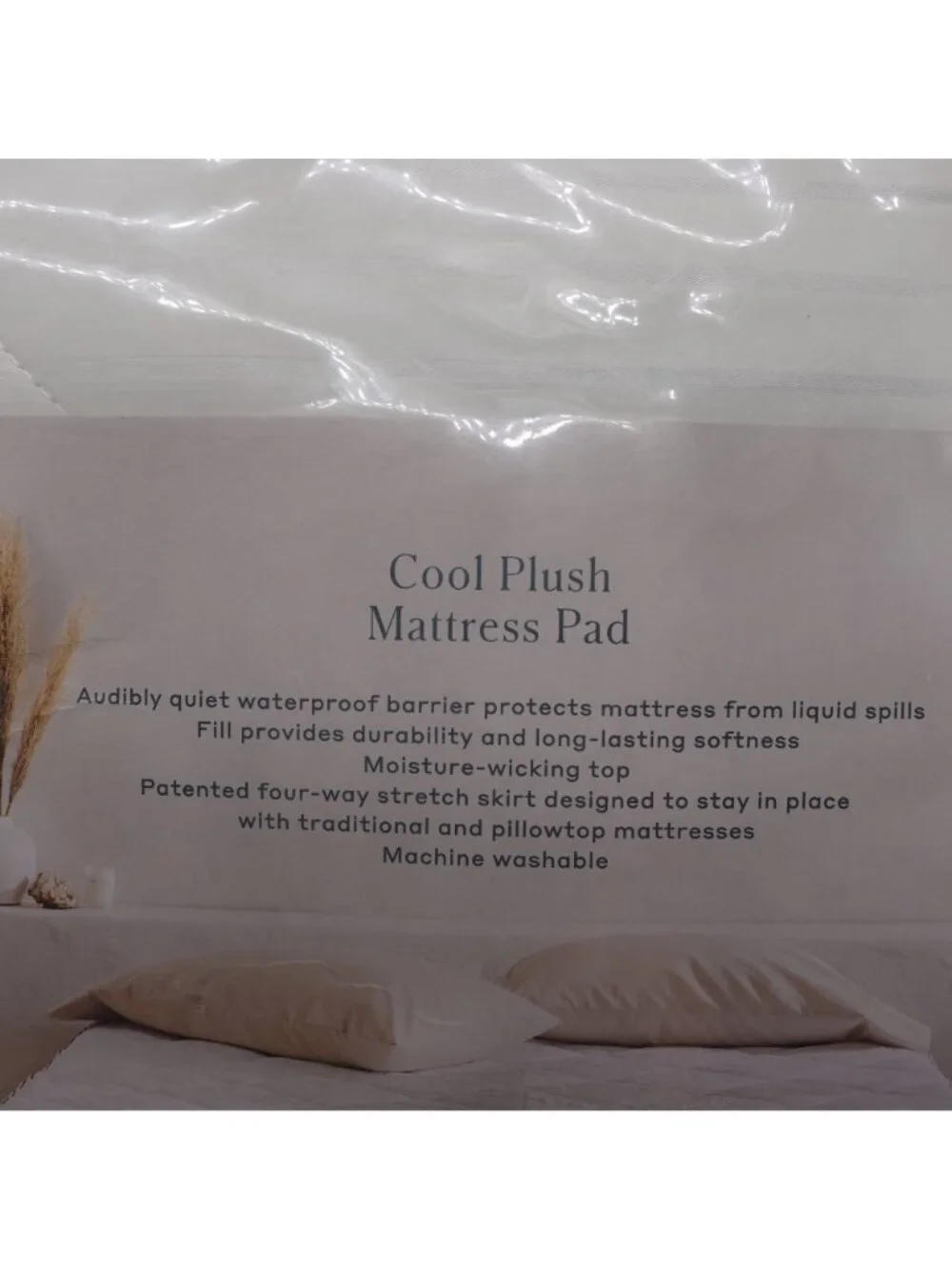 NWD Casaluna Cool Plush Mattress Pad White Full Comfort Home Deco